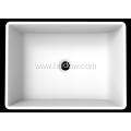 Matte white pure resin square basin for bathroom